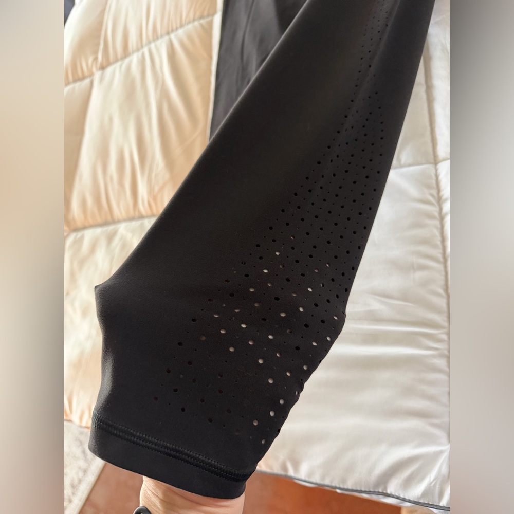 Black Perforated Athleta Leggings